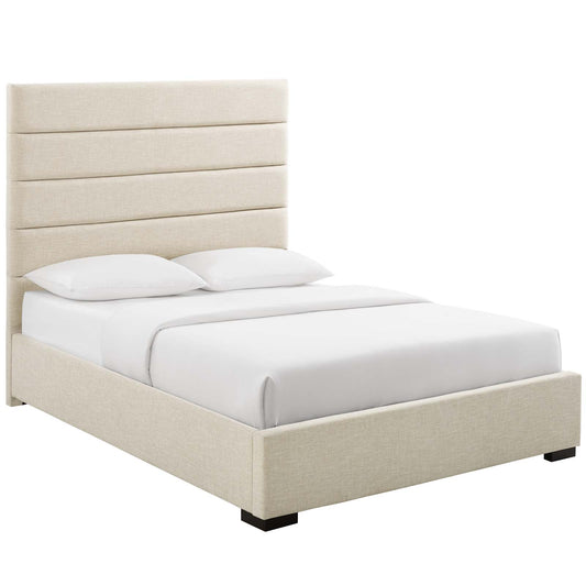 Genevieve Queen Upholstered Fabric Platform Bed