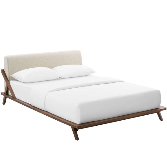 Luella Queen Upholstered Fabric Platform Bed