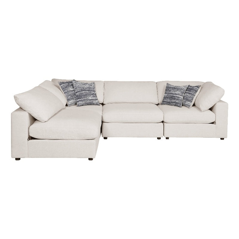 4-piece Upholstered Modular Sectional Beige