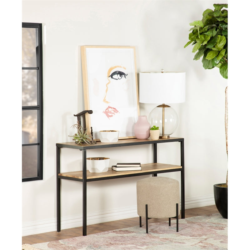 Console Table with Open Shelf Natural