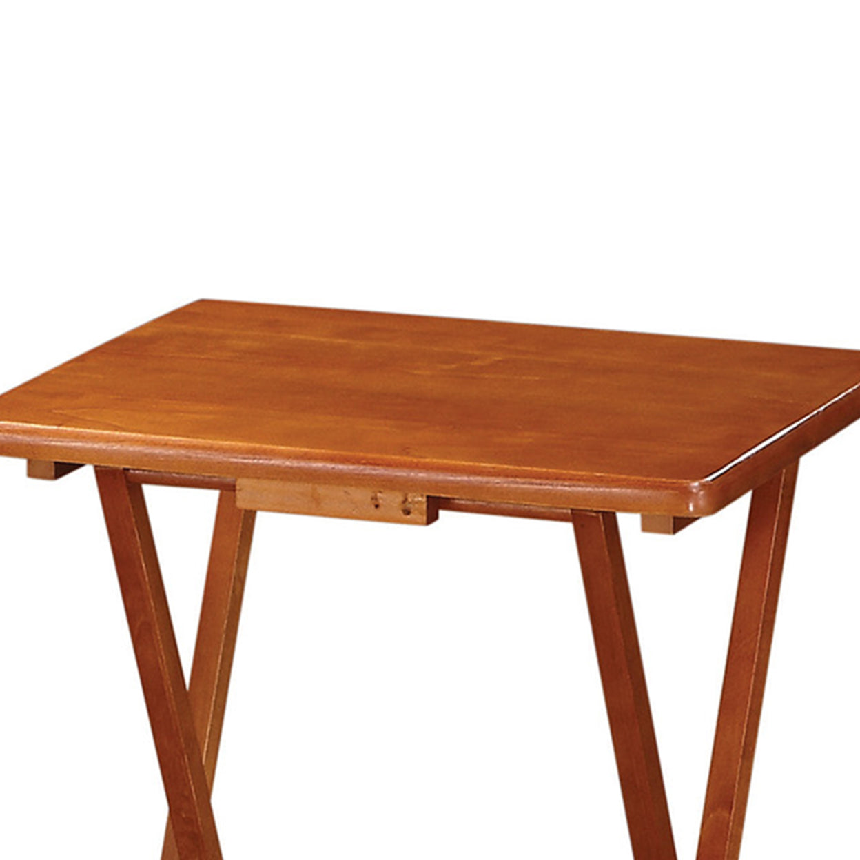 5-piece Tray Table Set Golden Brown