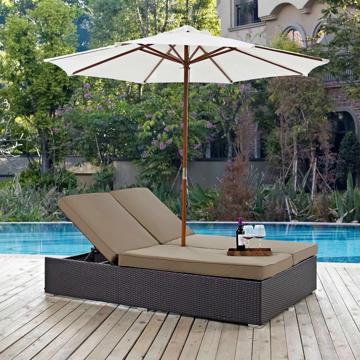 Convene Double Outdoor Patio Chaise