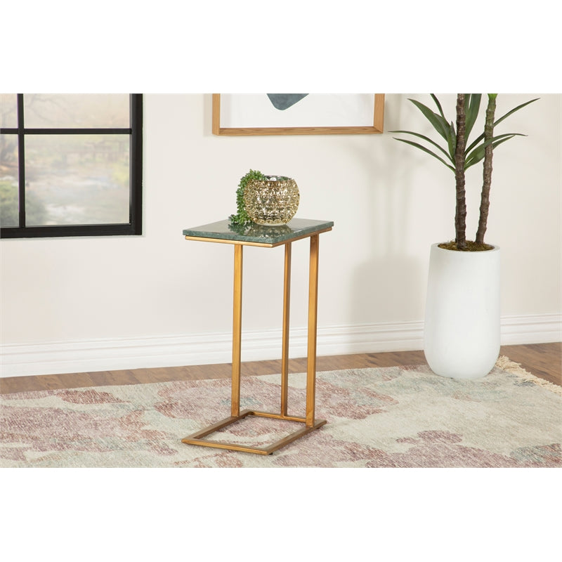 Accent Table with Marble Top Grey