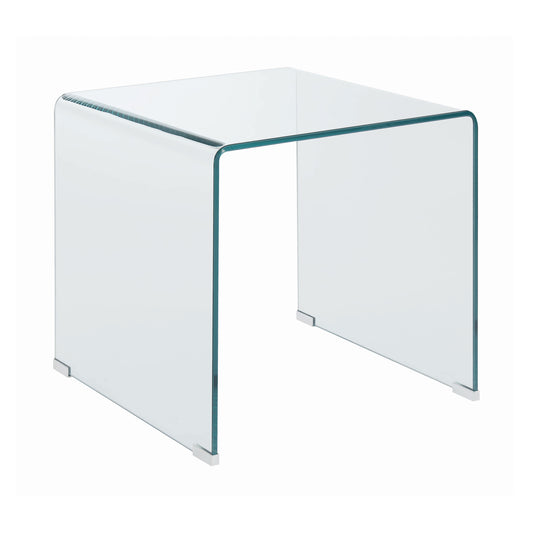 Square End Table Clear