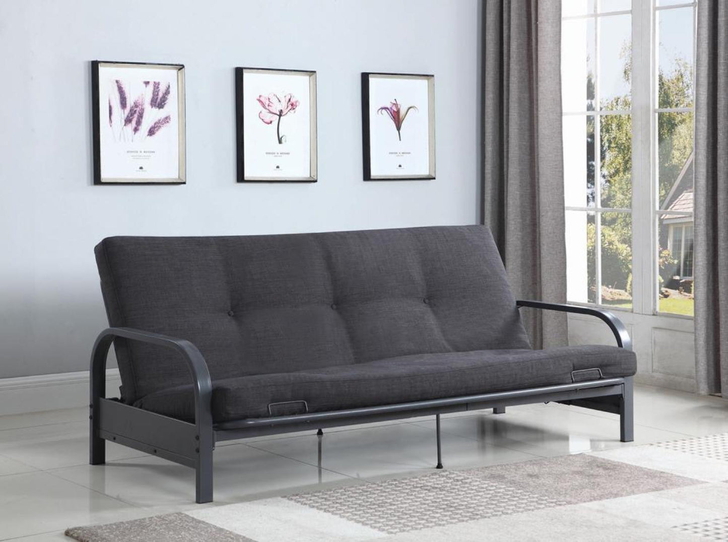 Futon Frame Dark Grey