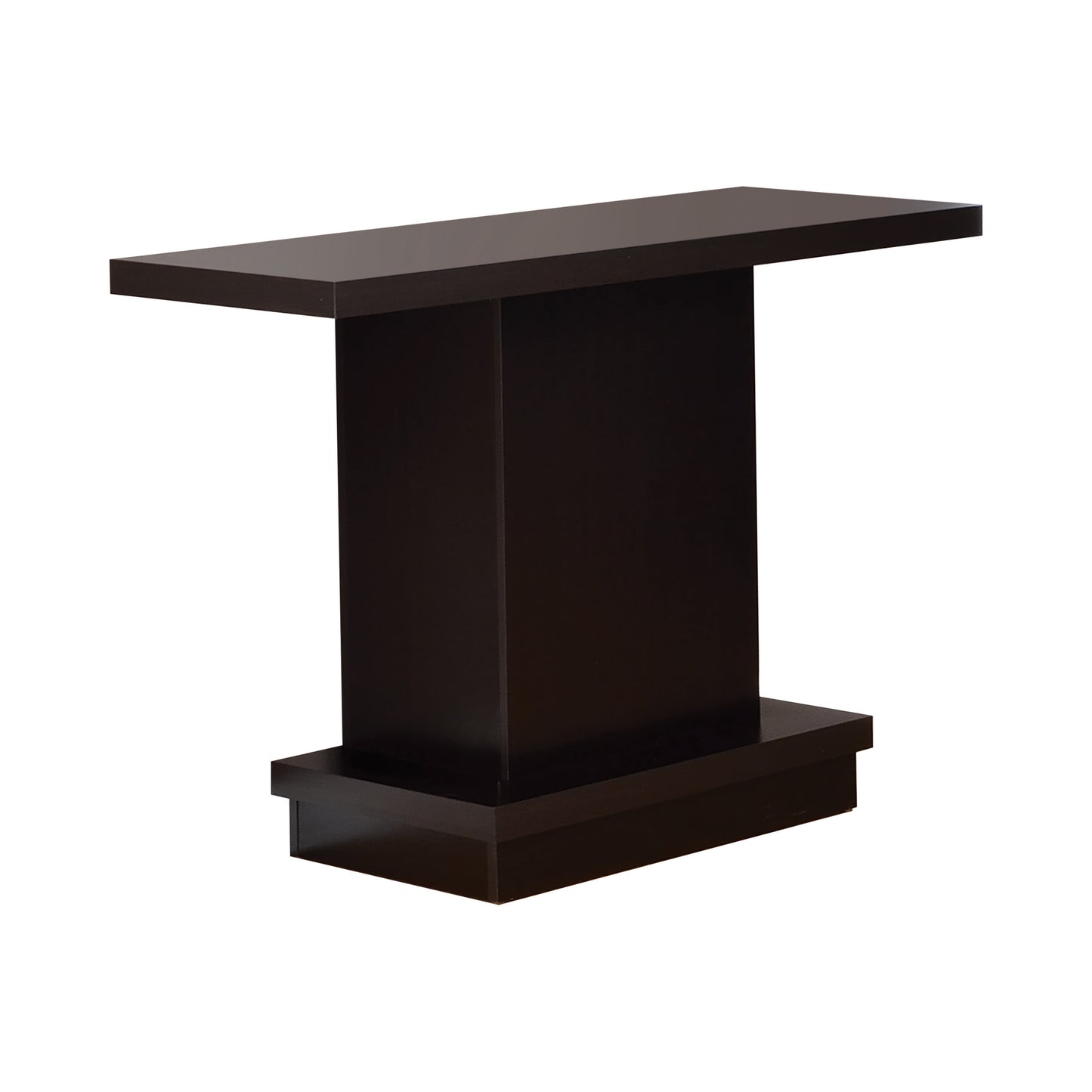 Pedestal Sofa Table Cappuccino