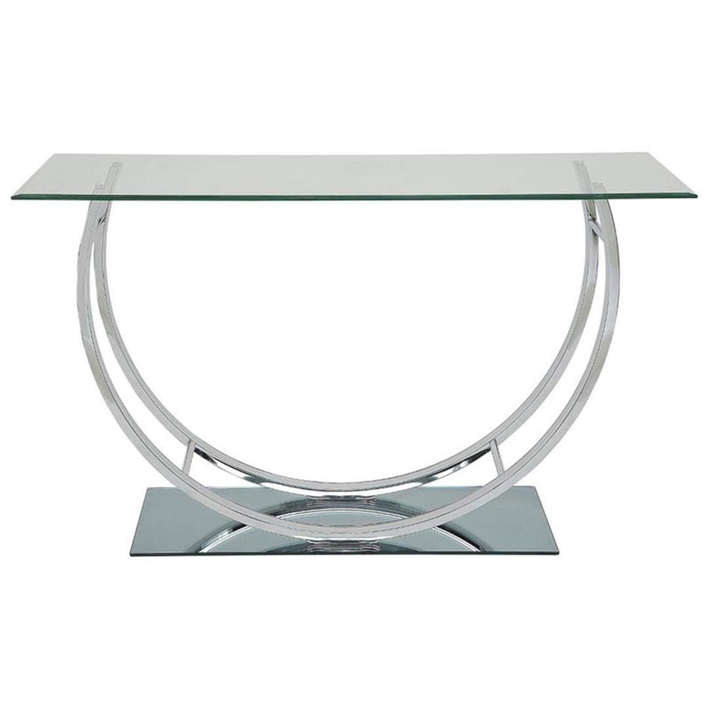 U-shaped Sofa Table Chrome