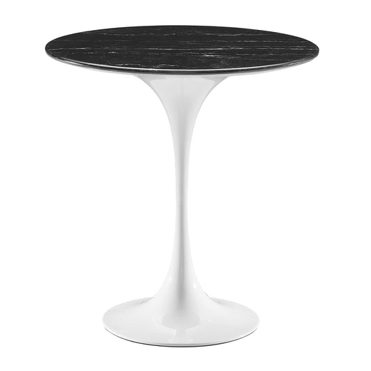 Lippa 20" Round Artificial Marble Side Table