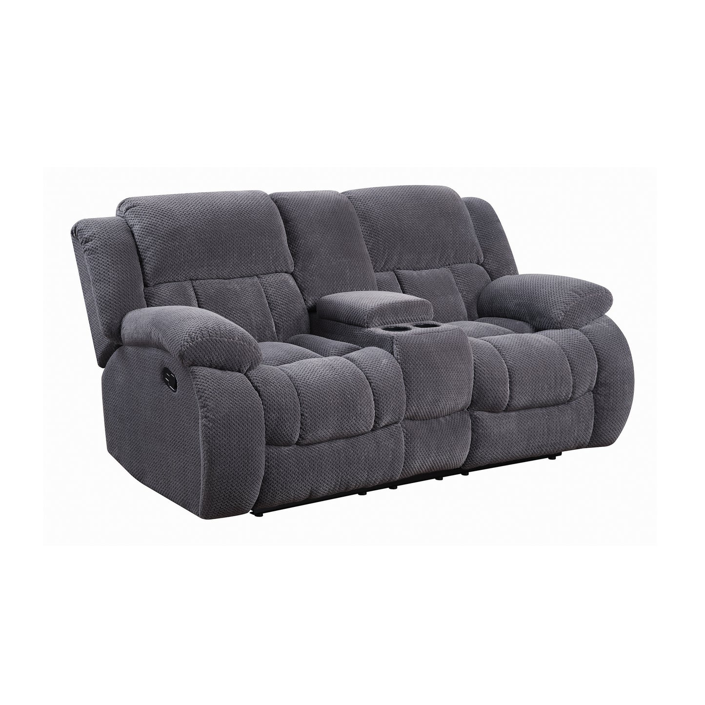 Weissman Motion Loveseat with Console Charcoal