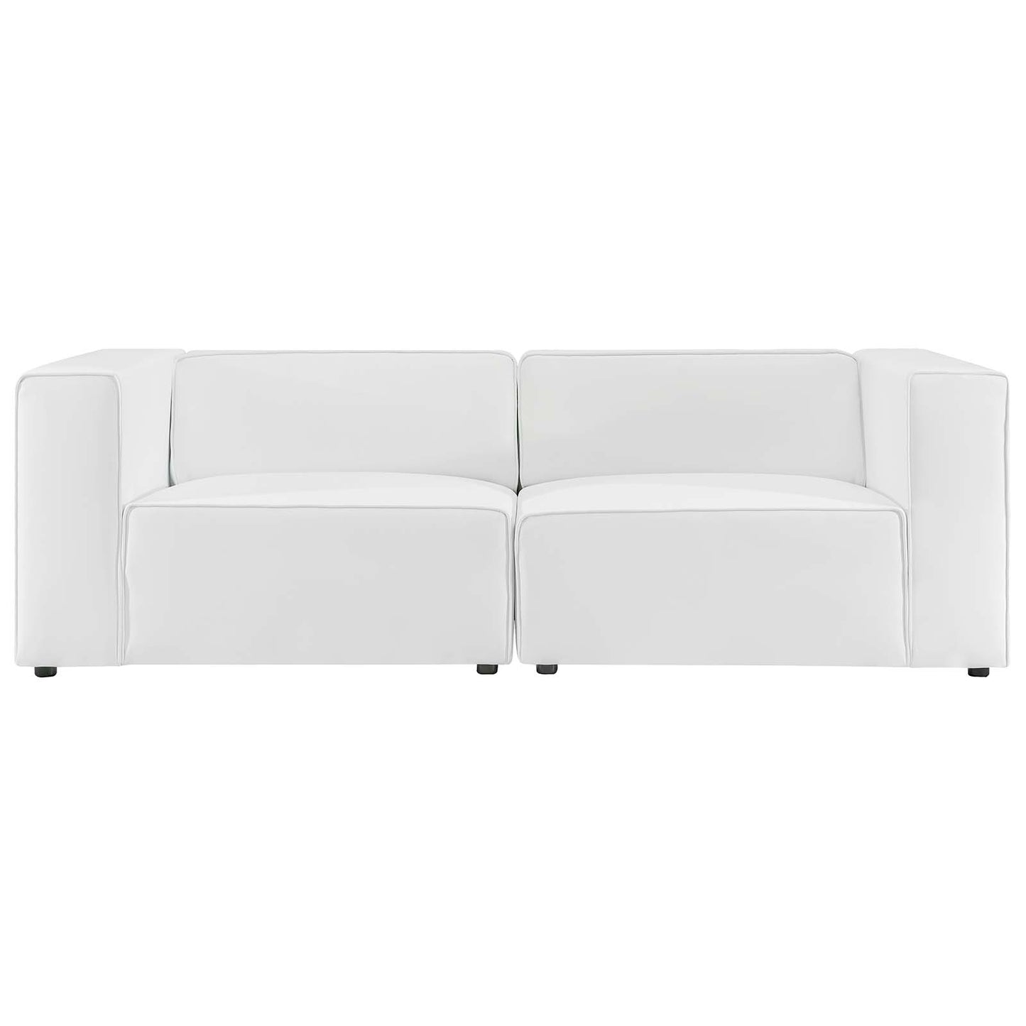 Mingle Vegan Leather 2-Piece Sectional Sofa Loveseat