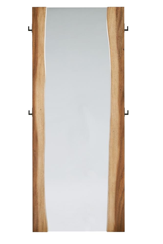 Winslow Standing Mirror Smokey Walnut and Coffee Bean