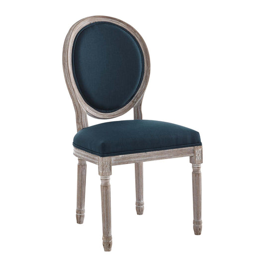 Emanate Vintage French Upholstered Fabric Dining Side Chair
