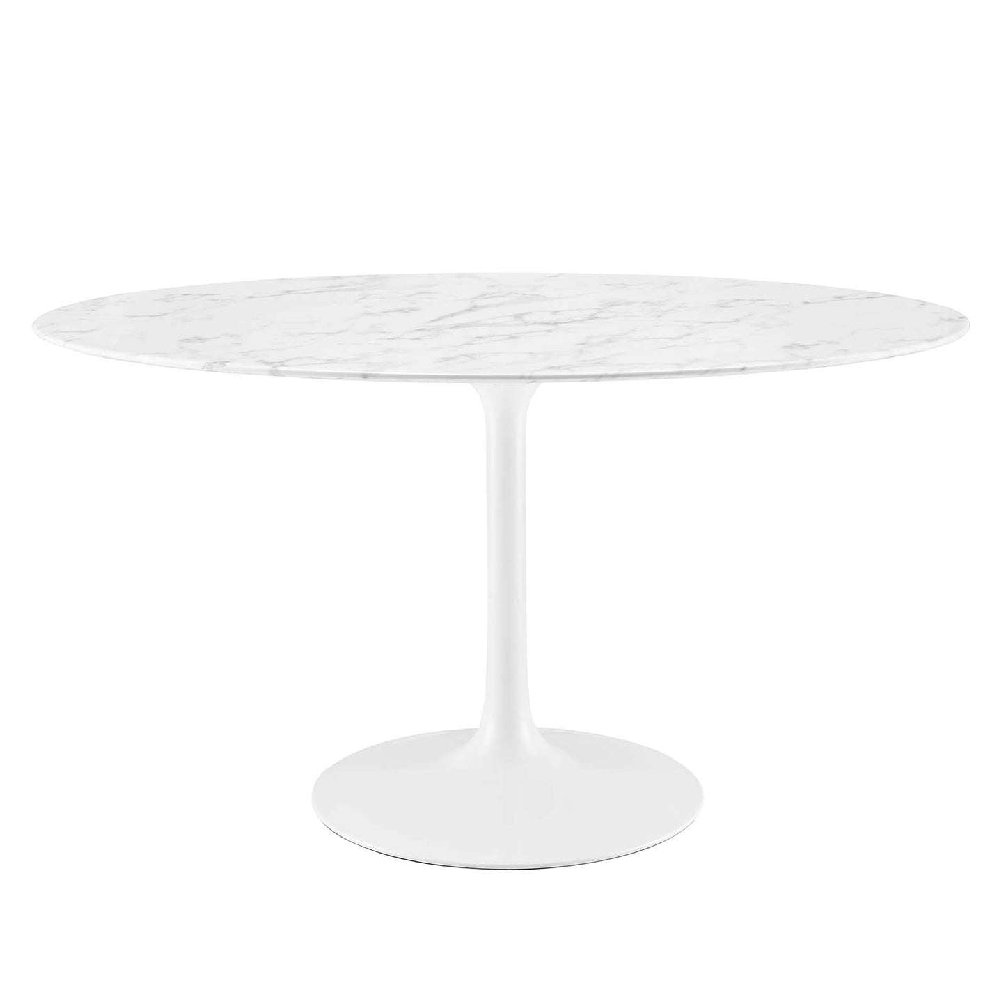Lippa 54" Oval Artificial Marble Dining Table