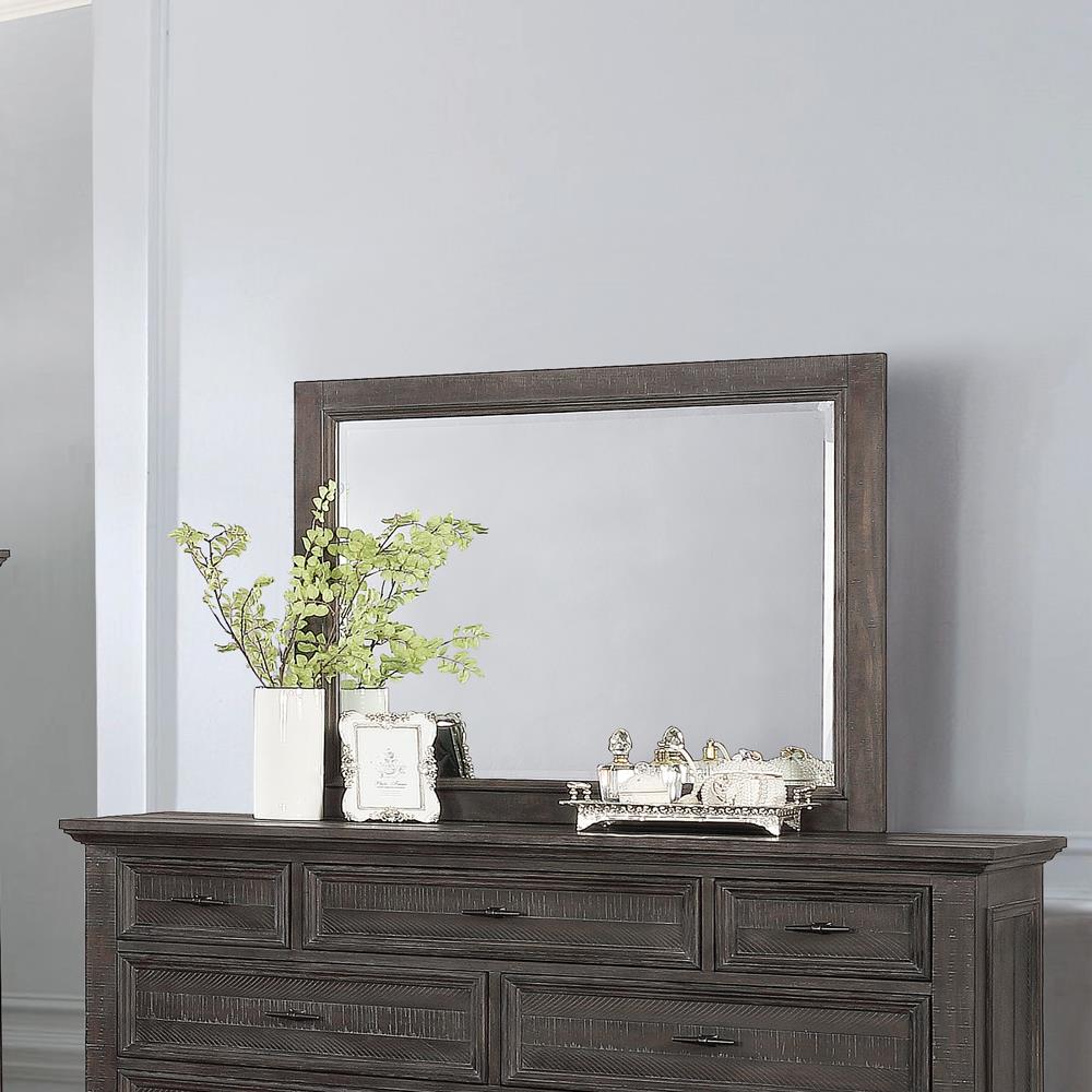 Atascadero Rectangular Mirror Weathered Carbon