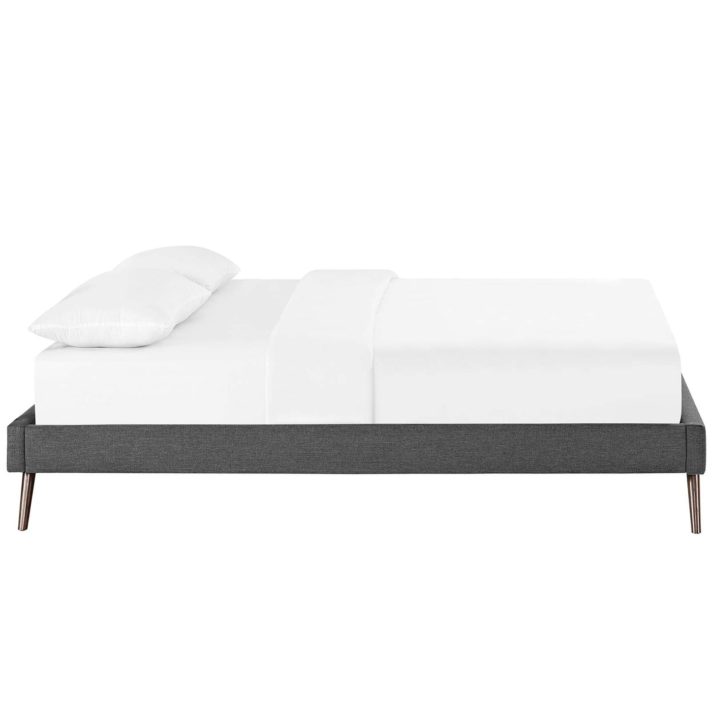 Loryn Full Fabric Bed Frame with Round Splayed Legs