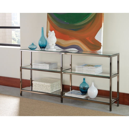 Kate 2-tier Bookcase Black Nickel