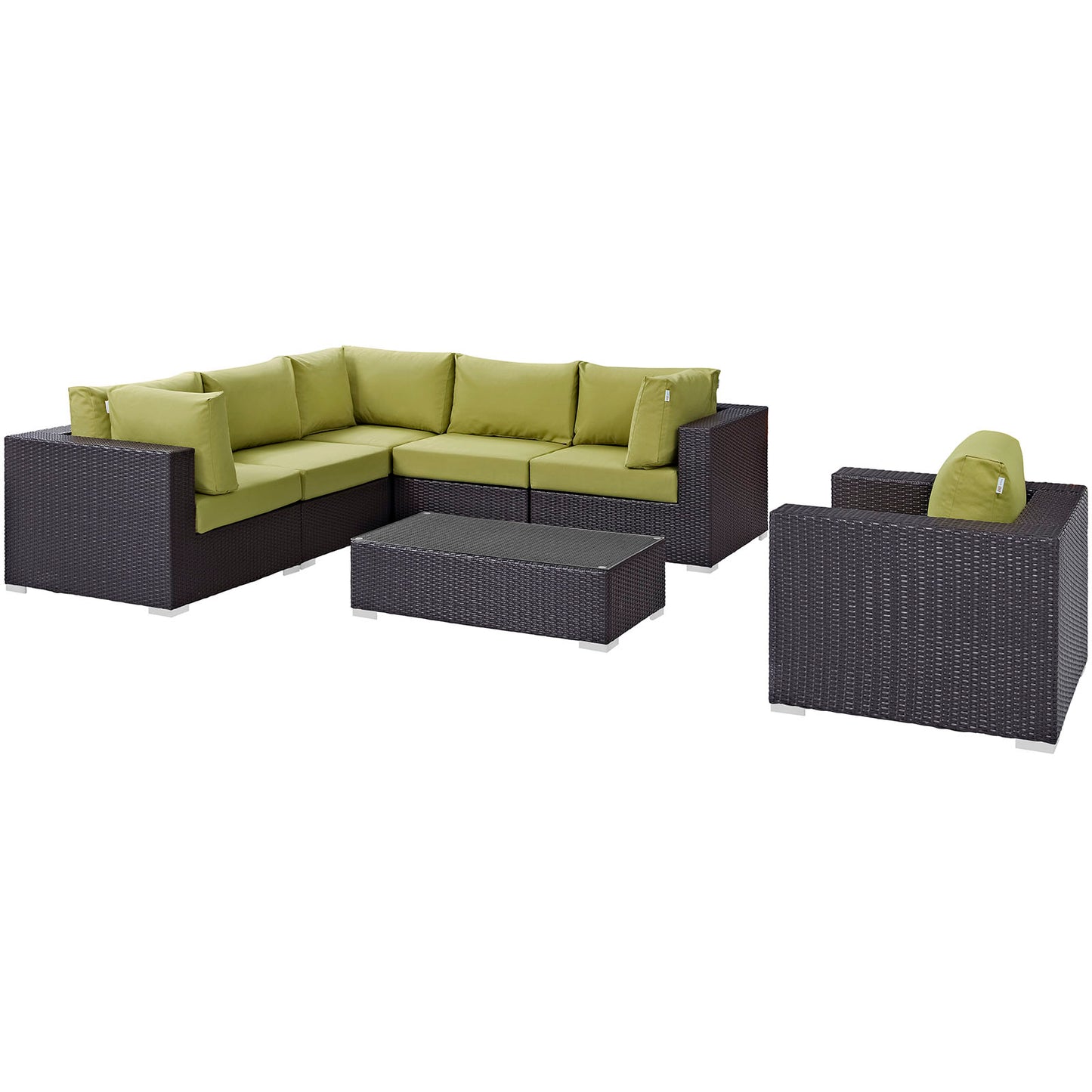Convene 7 Piece Outdoor Patio Sectional Set