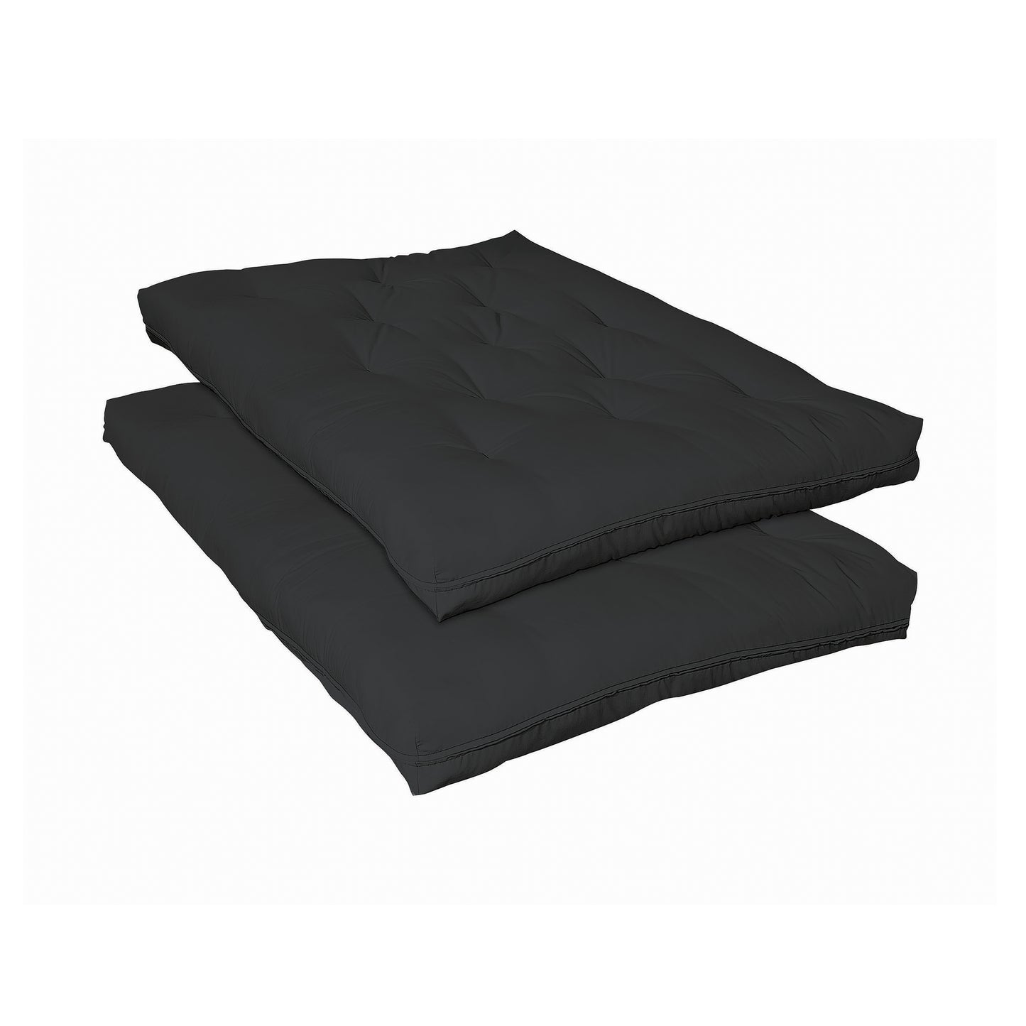 7" Deluxe Futon Pad Black