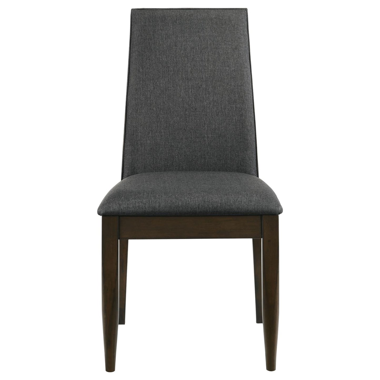 Wes Upholstered Side Chair (Set of 2) Grey and Dark Walnut