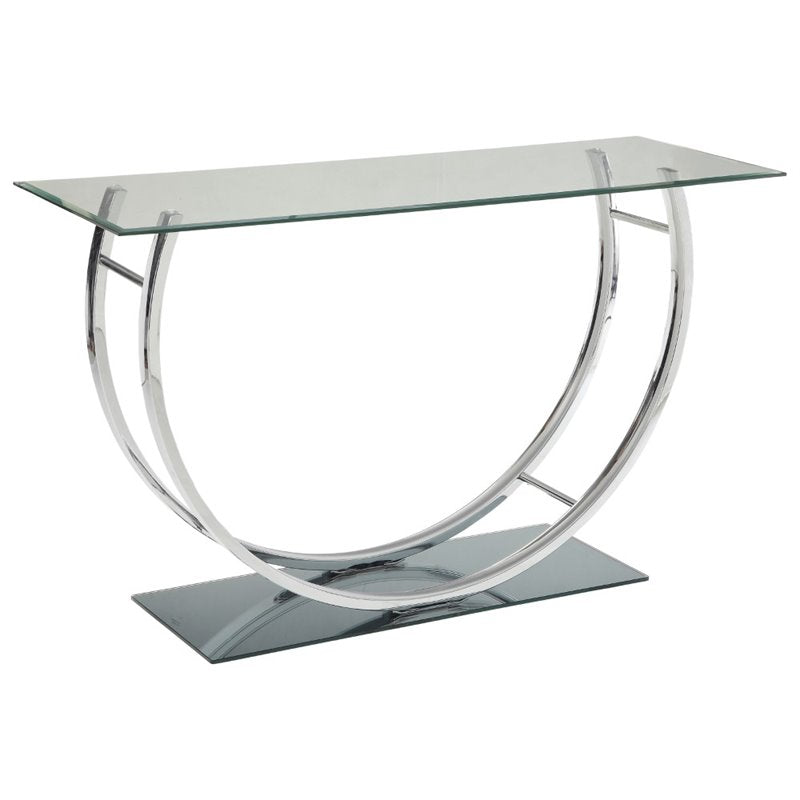 U-shaped Sofa Table Chrome