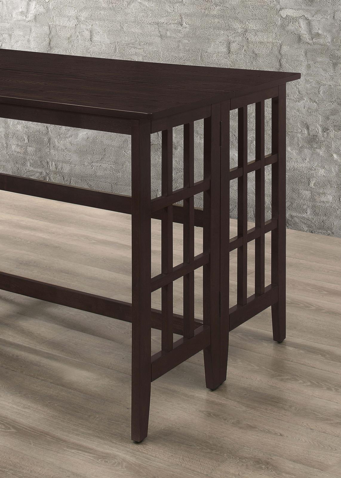 Carmina Rectangular Counter Height Table Brown