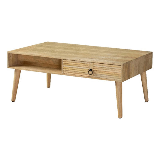 Rectangular 1-drawer Coffee Table Natural