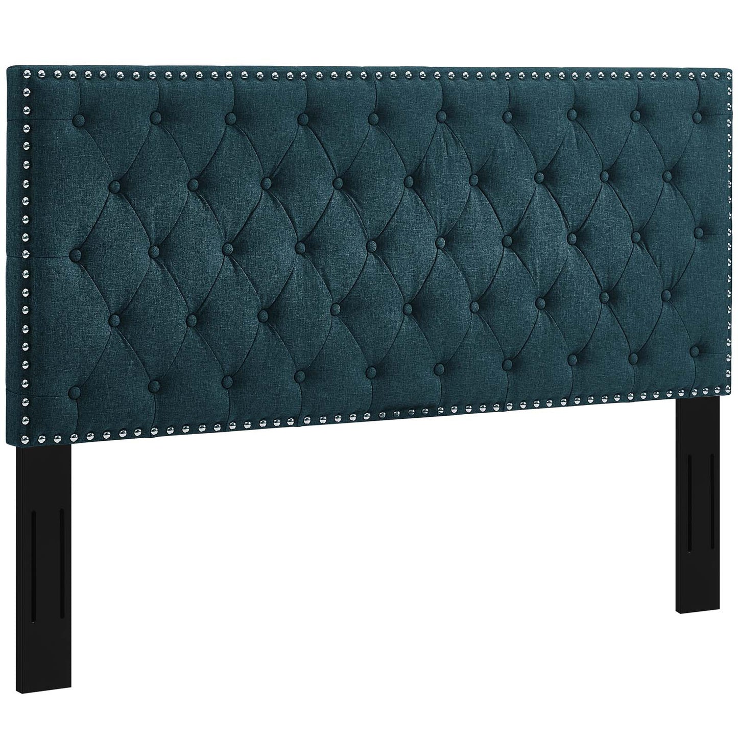 Helena Tufted Twin Upholstered Linen Fabric Headboard