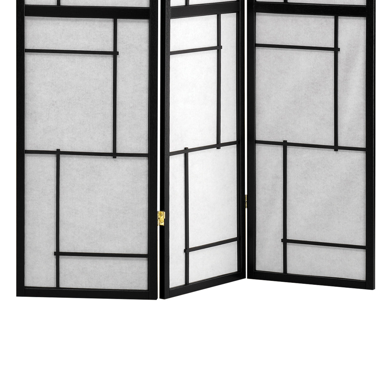 3-panel Folding Floor Screen Black and White