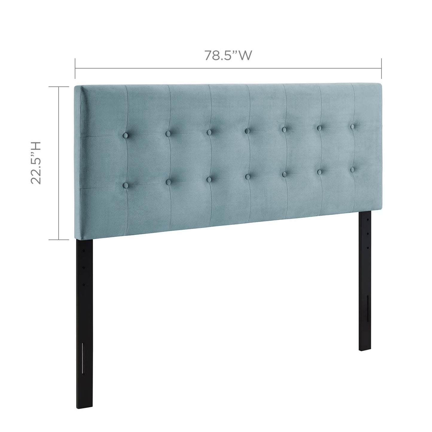 Emily King Biscuit Tufted Performance Velvet Headboard