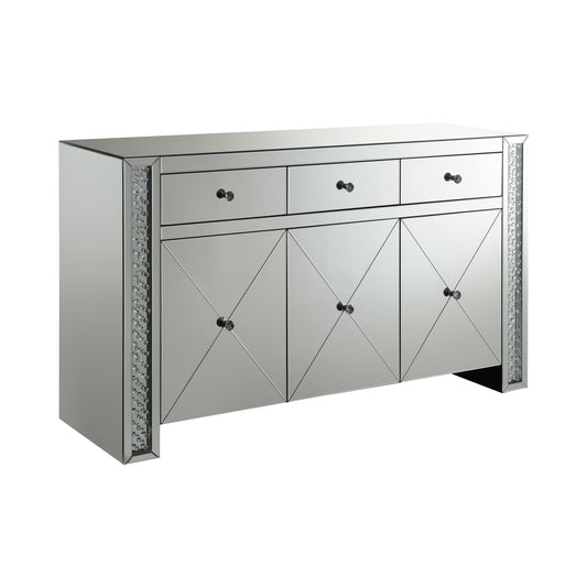 Fueyes 3-drawer Accent Cabinet Silver