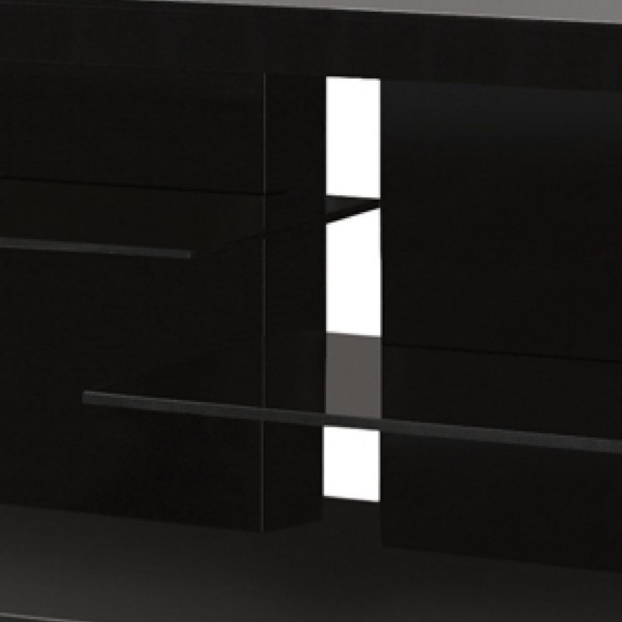 2-shelf TV Console Glossy Black