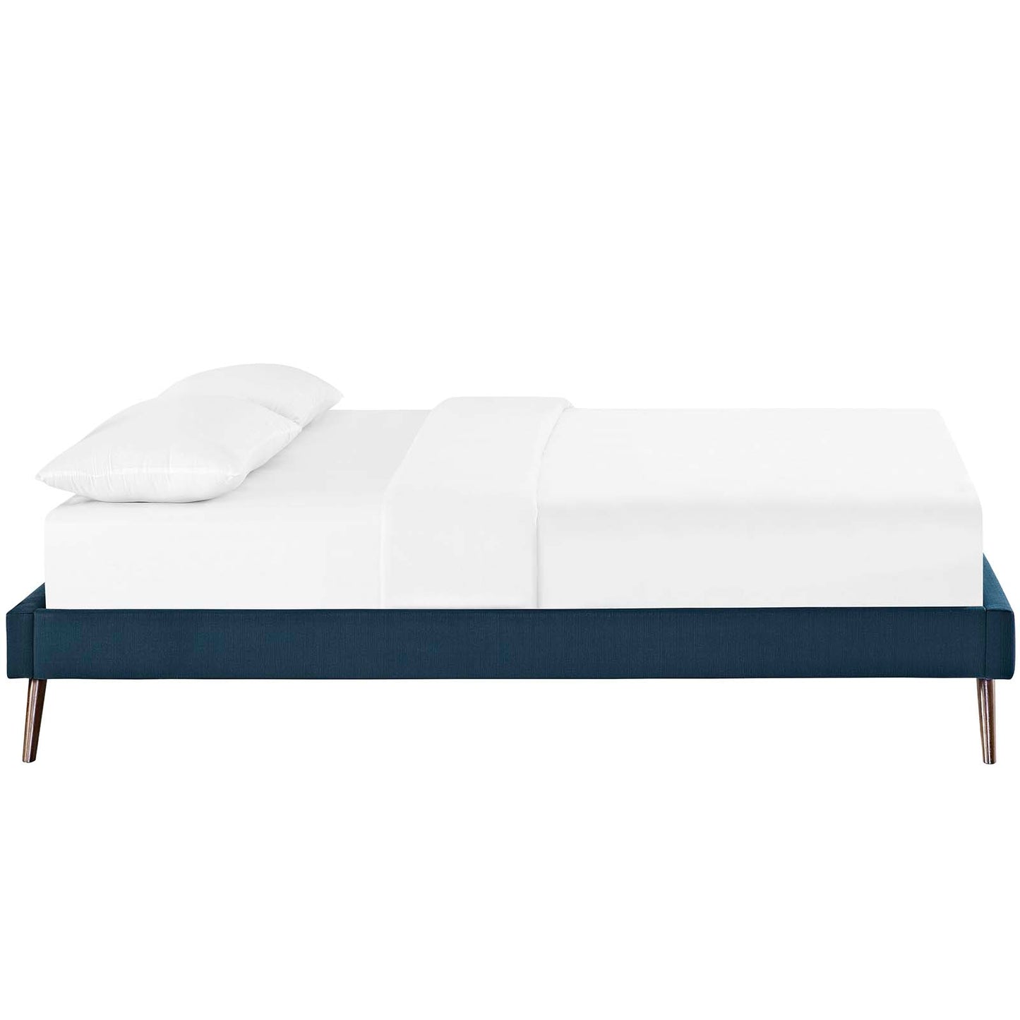 Loryn Full Fabric Bed Frame with Round Splayed Legs