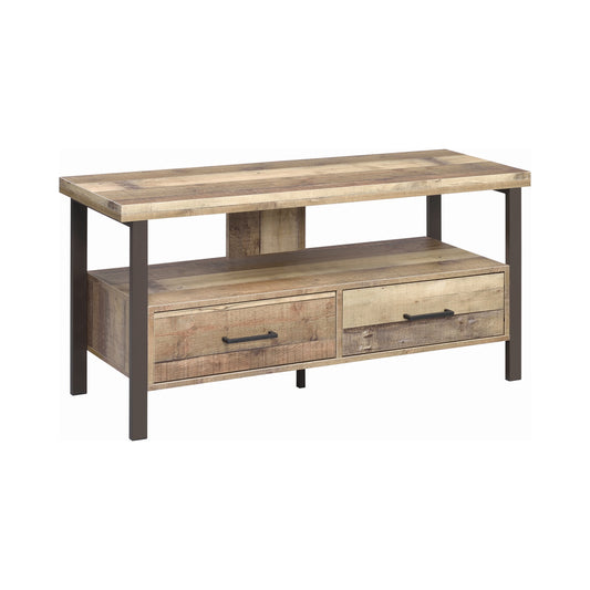 48" 2-drawer TV Console Weathered Pine