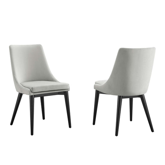 Viscount Accent Performance Velvet Dining Chairs - Set of 2