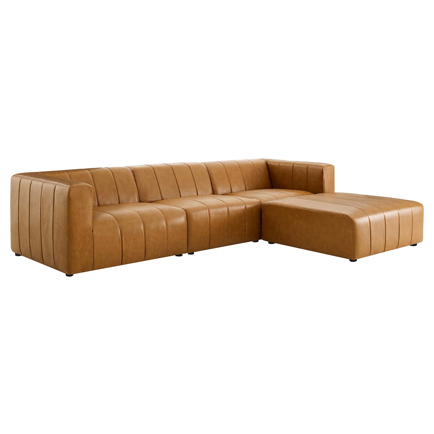 Bartlett Vegan Leather 4-Piece Sectional Sofa