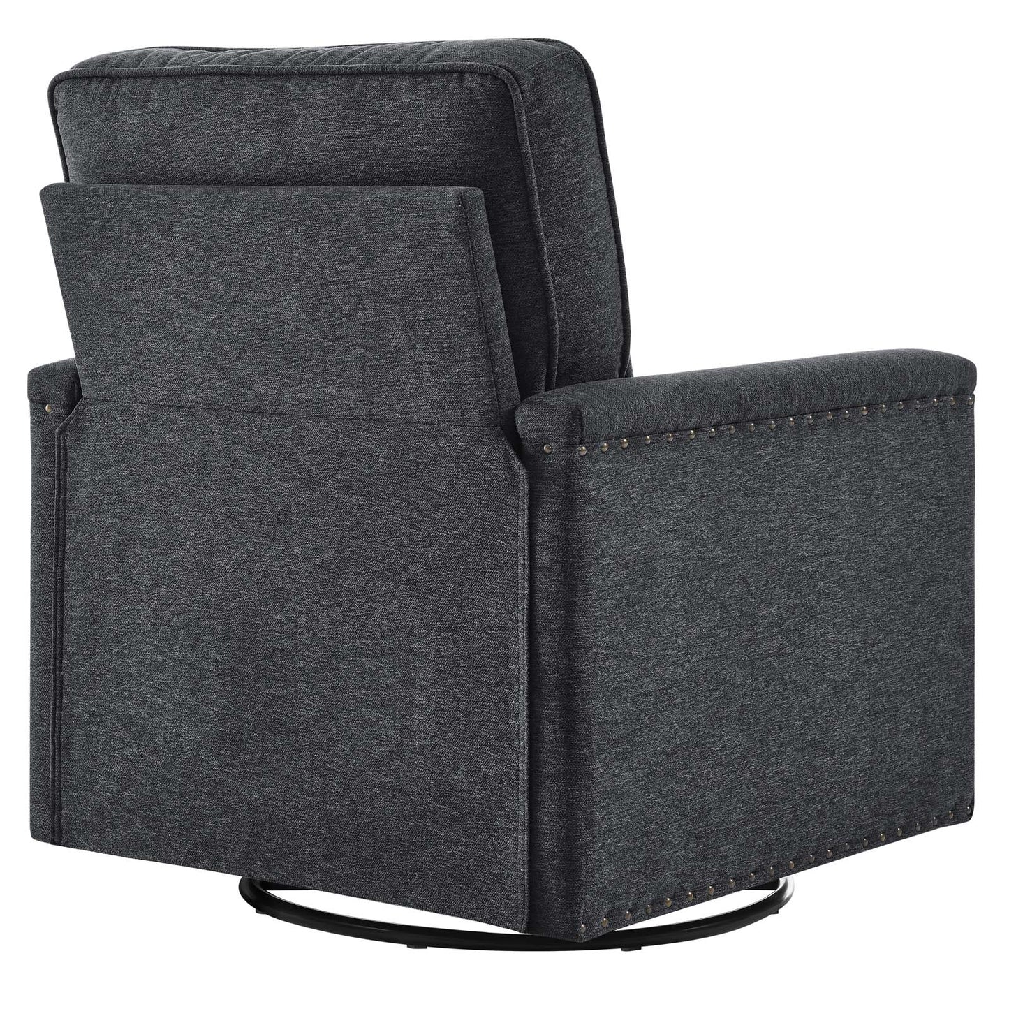 Ashton Upholstered Fabric Swivel Chair