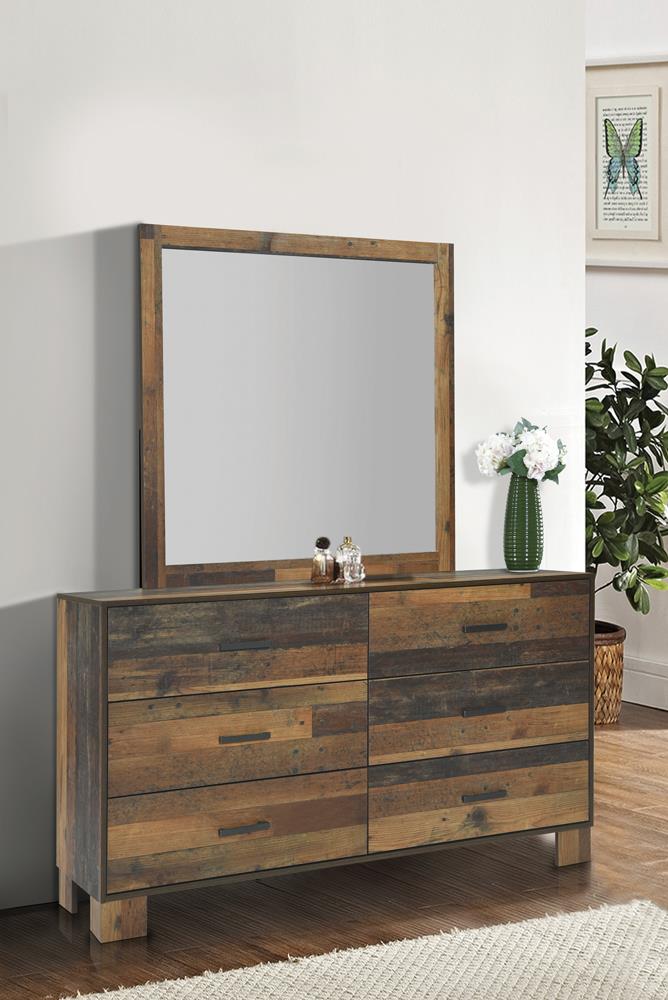 Sidney Square Mirror Rustic Pine