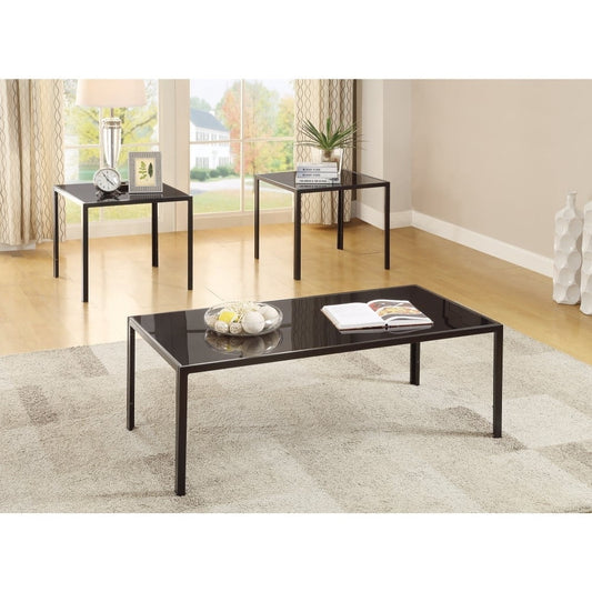 3-piece Occasional Table Set Warm Medium Brown