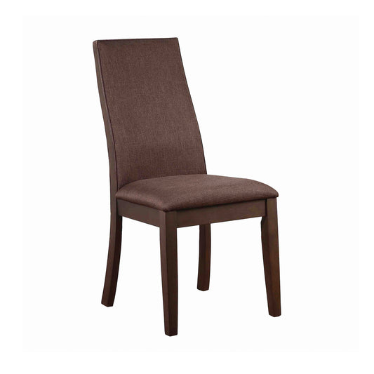 Spring Creek Upholstered Side Chairs Rich Cocoa Brown (Set of 2)