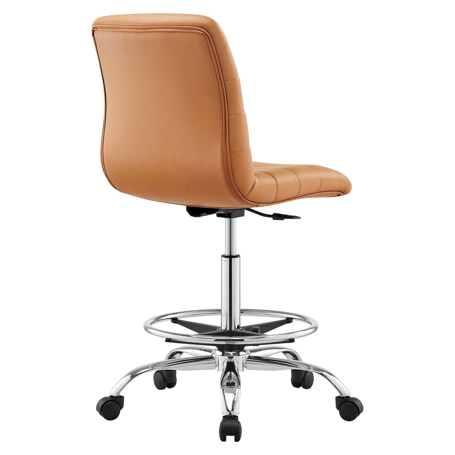 Ripple Armless Vegan Leather Drafting Chair