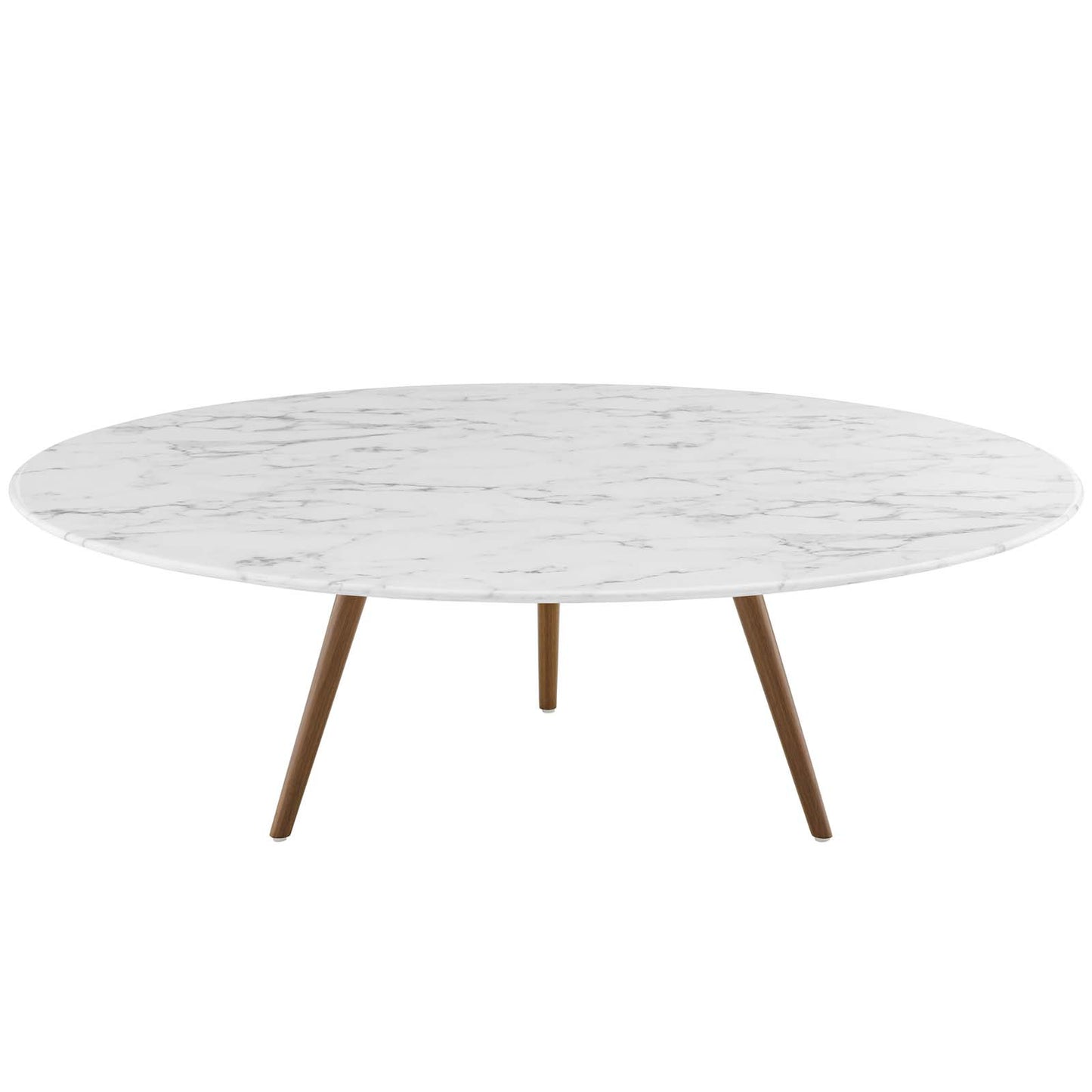 Lippa 47" Round Artificial Marble Coffee Table with Tripod Base