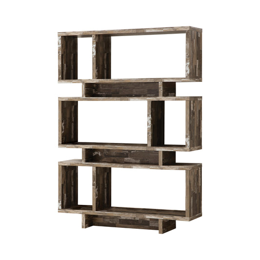 3-tier Geometric Bookcase Salvaged Cabin