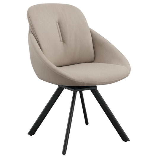 Mina Upholstered Swivel Padded Side Chairs (Set of 2)