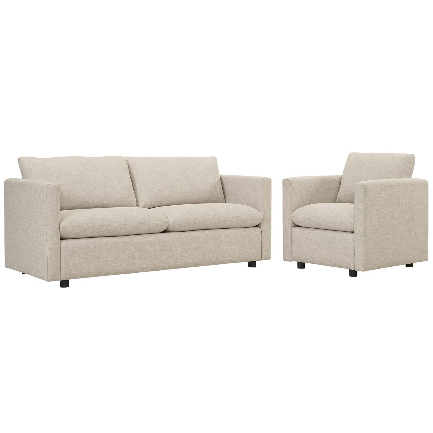 Activate Upholstered Fabric Sofa and Armchair Set