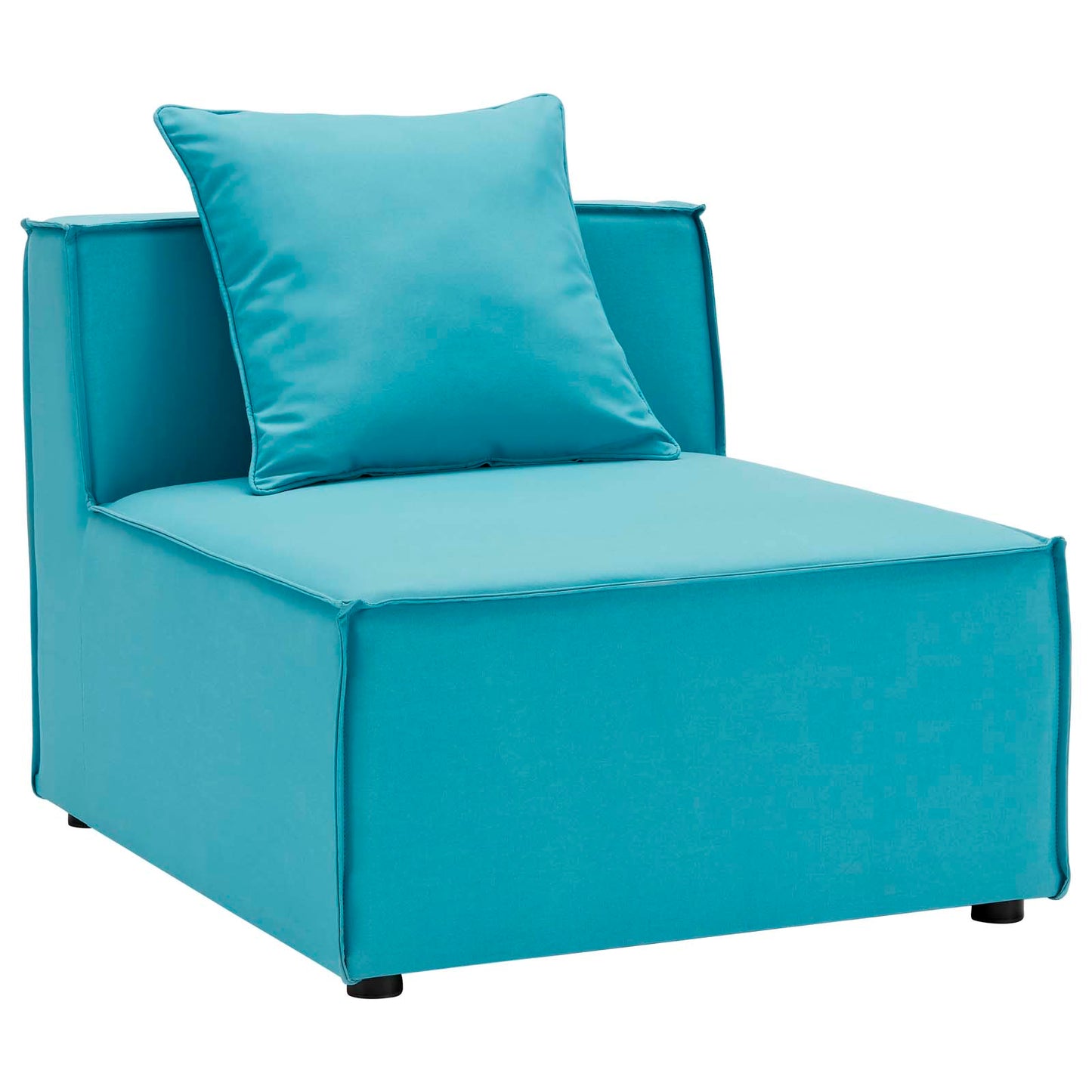 Saybrook Outdoor Patio Upholstered Sectional Sofa Armless Chair