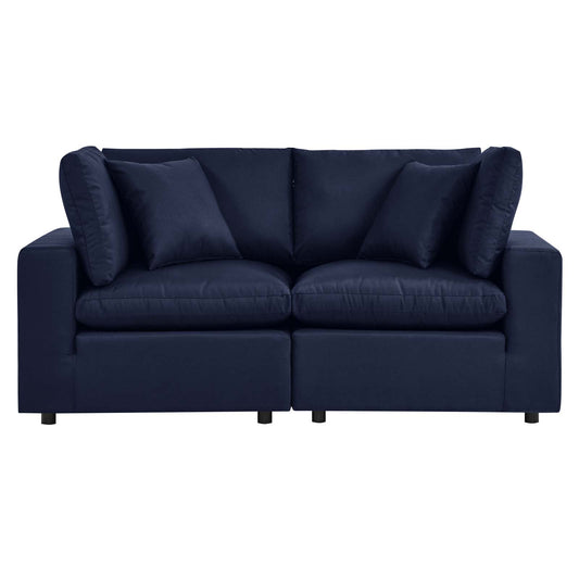 Commix Overstuffed Outdoor Patio Loveseat