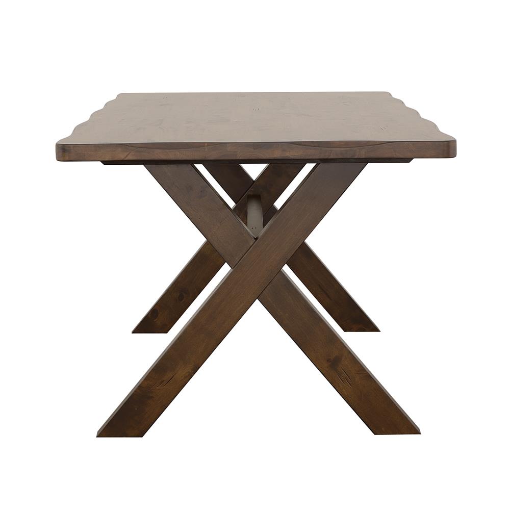 Alston X-shaped Dining Table Knotty Nutmeg