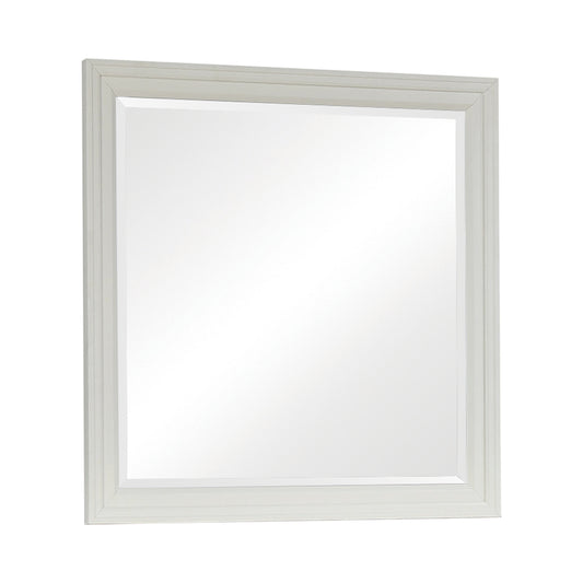 Sandy Beach Rectangular Mirror White