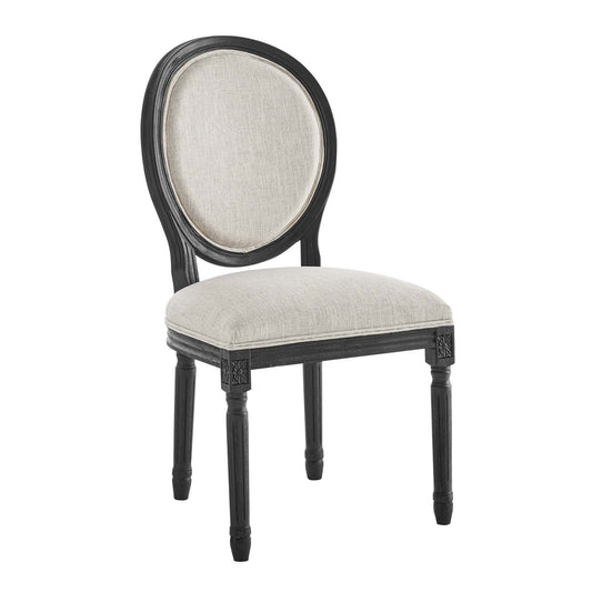Emanate Vintage French Upholstered Fabric Dining Side Chair
