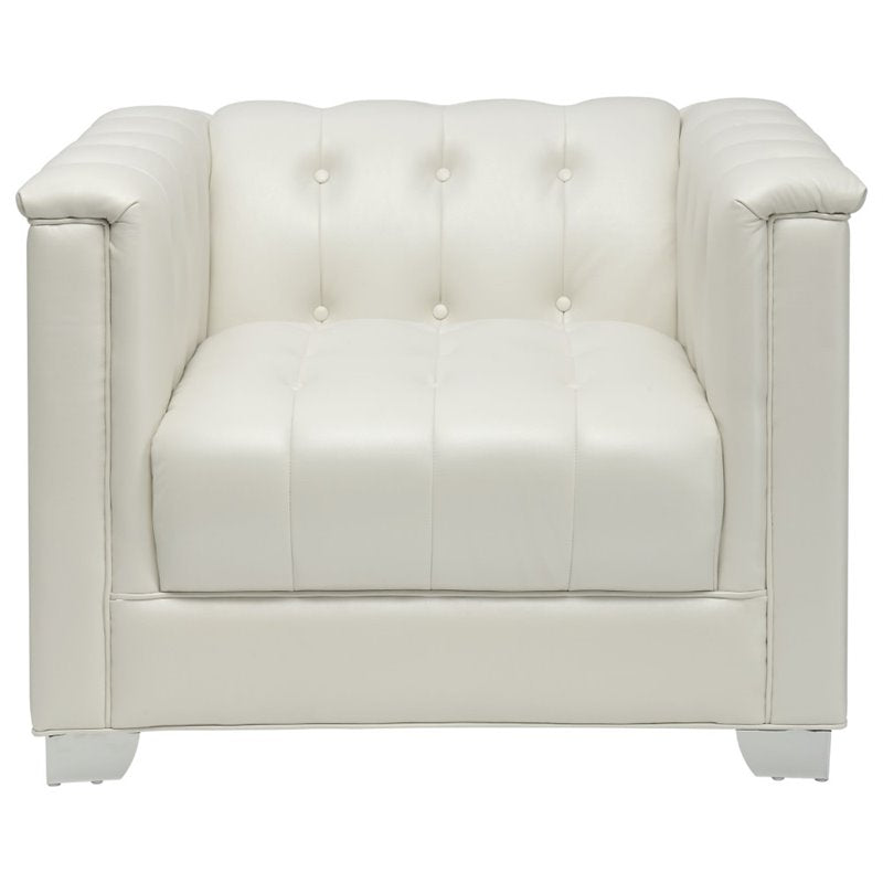Chaviano Tufted Upholstered Chair Pearl White